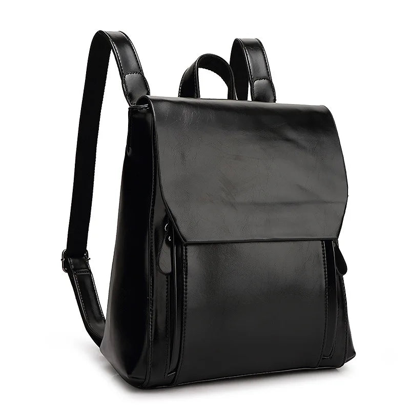 Vozenda – Elegant PU Leather Laptop Backpack with Padded Protection