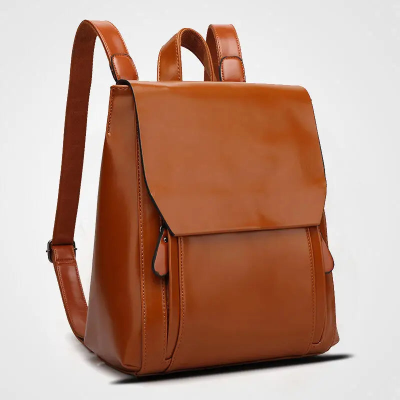 Vozenda – Elegant PU Leather Laptop Backpack with Padded Protection