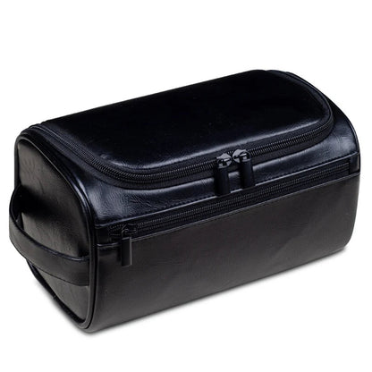 Vozenda - Leather Toiletry Bag for Men – Waterproof Hanging Travel Wash Bag