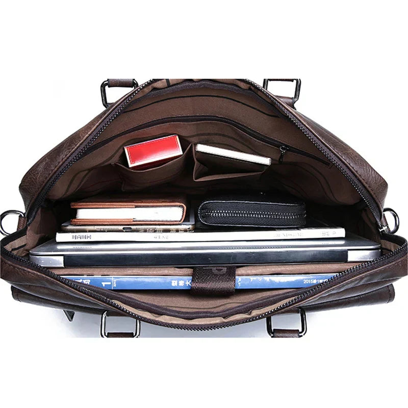 Vozenda – Men’s Genuine Leather Shoulder Bag for Everyday Crossbody Use