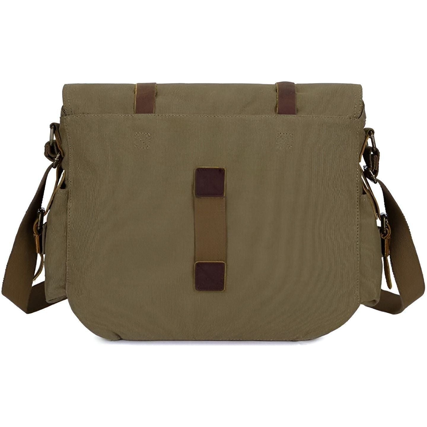 Vozenda – Men’s Vintage Canvas Messenger Bag with Leather Accents
