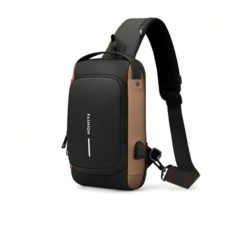 Vozenda - Men’s Waterproof Anti-Theft Crossbody Bag with USB Charging Port