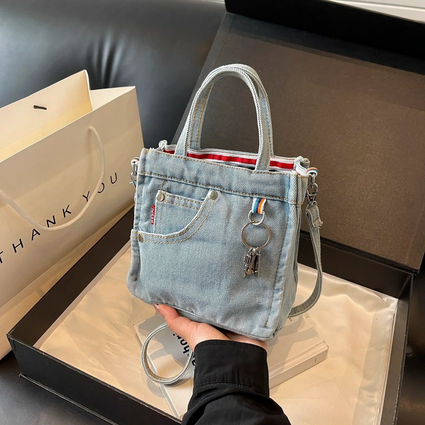 Vozenda – Stylish Denim Mini Crossbody Shoulder Bag