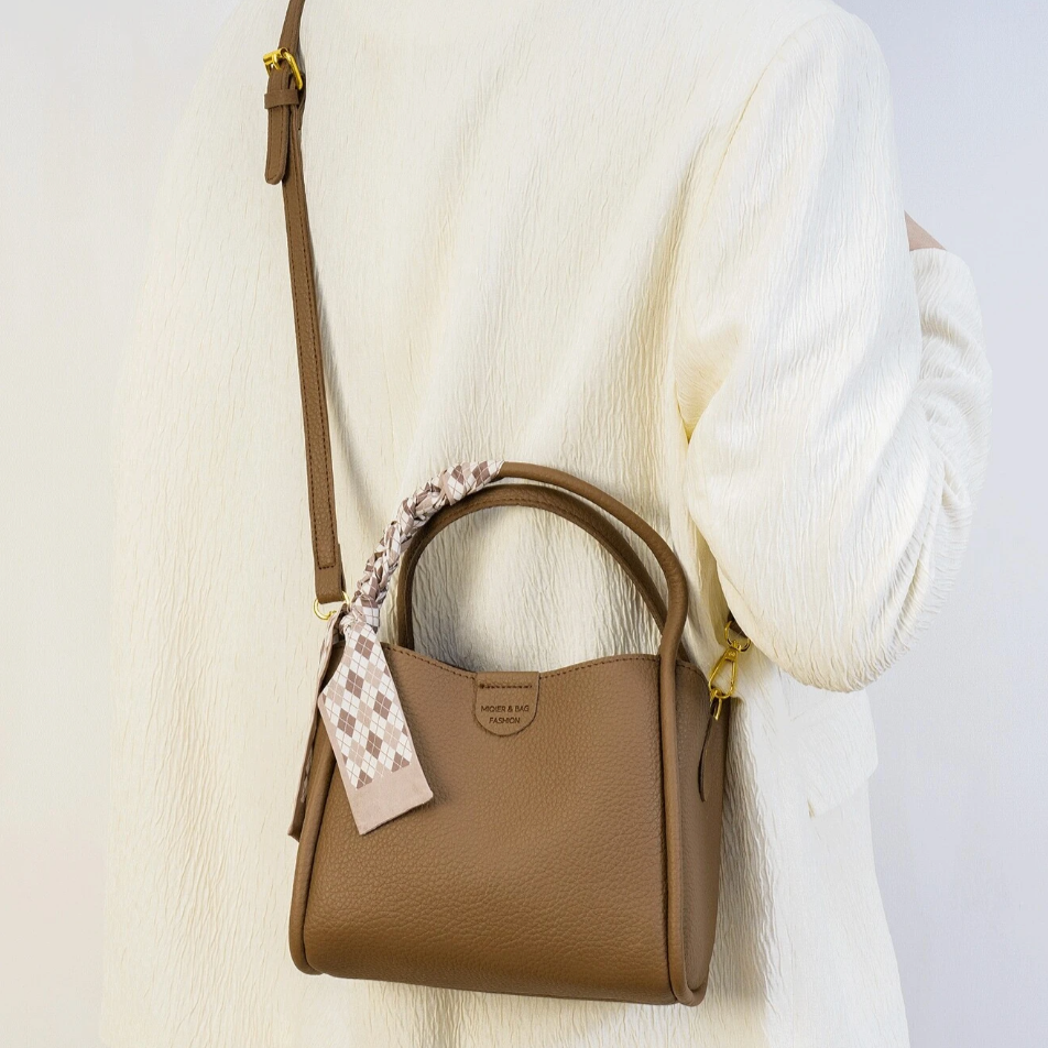 Vozenda – Women’s Lychee Texture PU Leather Crossbody Handbag