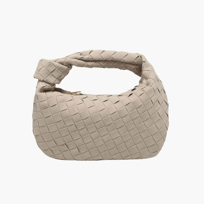 Vozenda – Women’s Mini Suede Shoulder Bag with Woven Knot Design